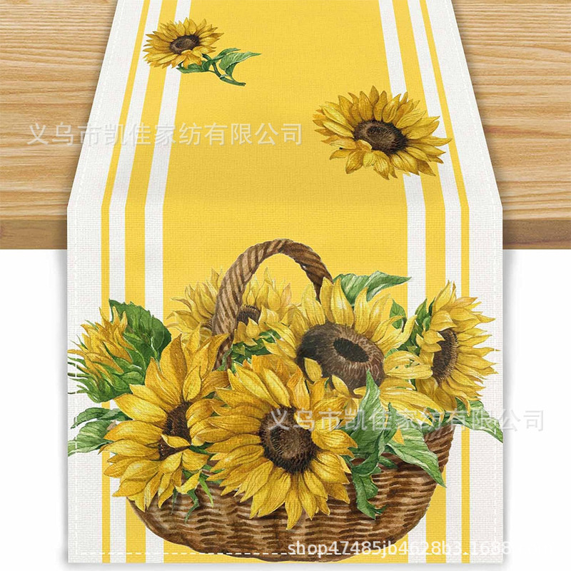 新型の爆発的な夏の秋の花のミツバチの白いカボチャの漫画のテーブルの旗のテーブルのカウンターの装飾のメーカーは直接販売します。|undefined