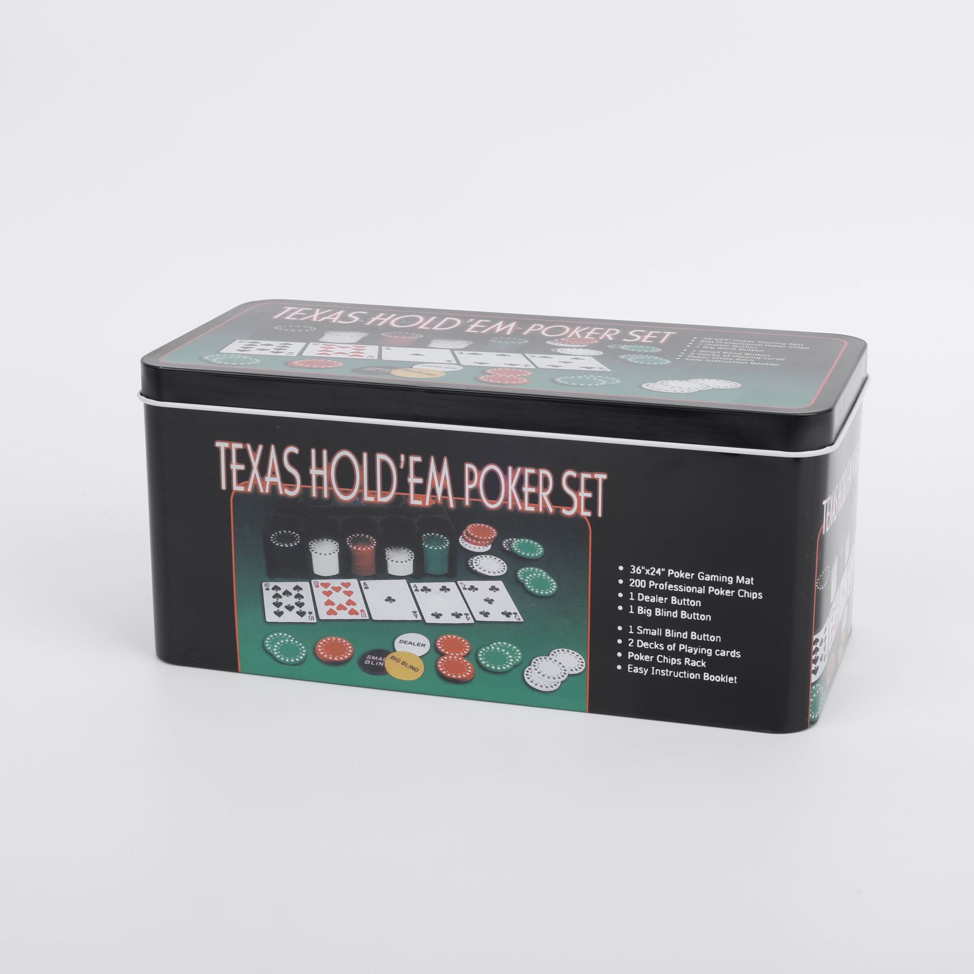 200-piece 4-gram iron box chip set