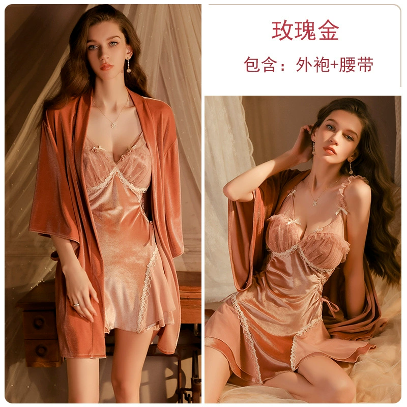 Плюшевое нижнее белье Velvet, накладки на грудь, пижама, набор, бесталанный