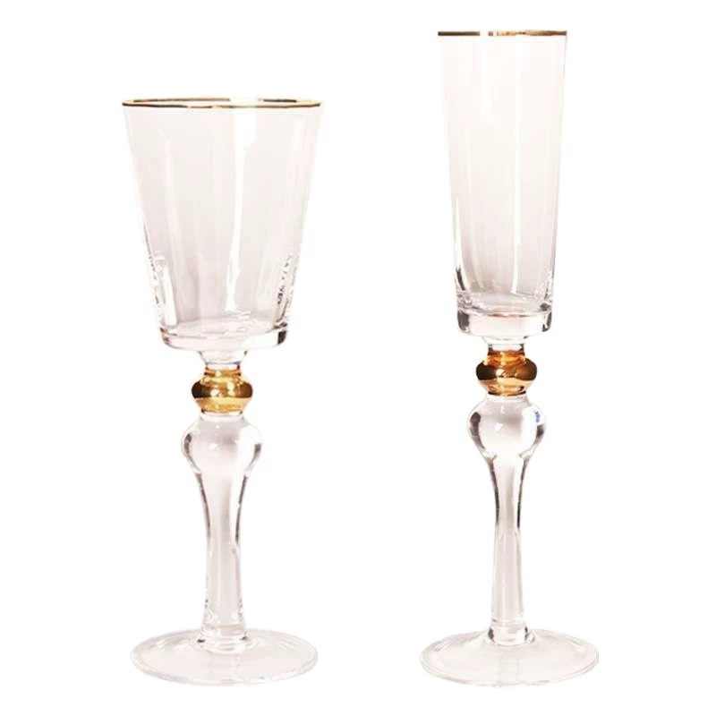 Champagne glass, crystal wineglass, glass tea cup, champagne color