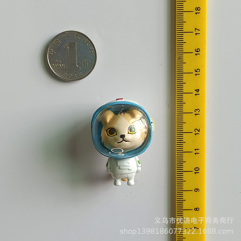 漫画クリエイティブ立体猫宇宙飛行士冷蔵庫貼りマグネットステッカー宇宙シリーズ冷蔵庫貼りホーム装飾マグネット|undefined