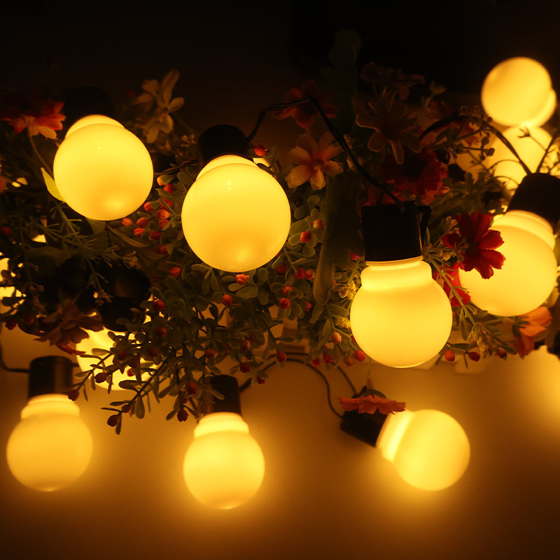 Factory direct supply solar light string G50 big bulb outdoor LED courtyard decoration Christmas holiday atmosphere light string Factory direct supply solar light string G50 big bulb outdoor LED courtyard decoration Christmas holiday atmosphere light string