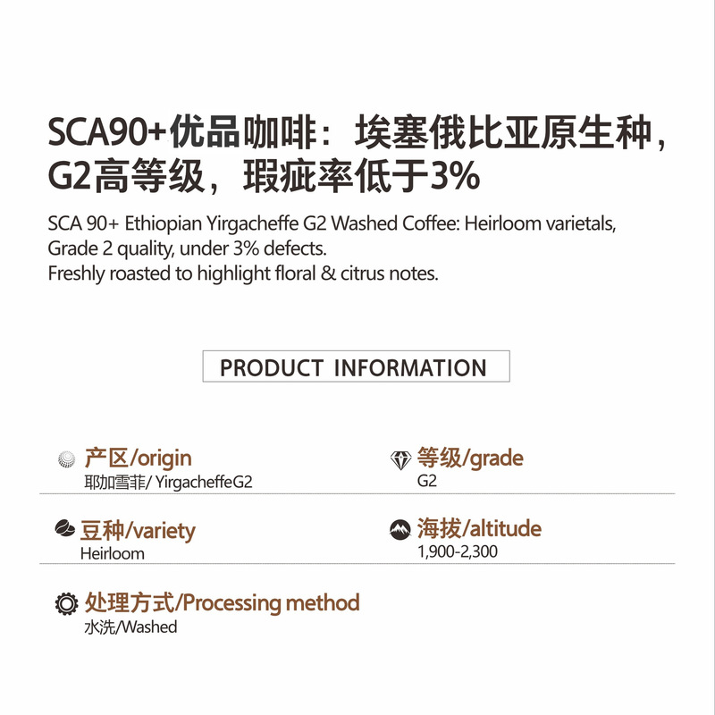 エチオピア SOE イルガチェフェ ウォッシュド加工 中煎りコーヒーショップ エスプレッソ豆 454g|undefined