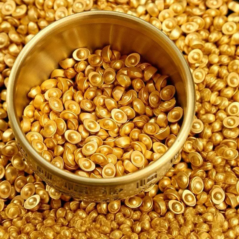 金属小金豆挂件工艺品钥匙扣挂件锦鲤挂件仿金元宝工艺品道具DIY