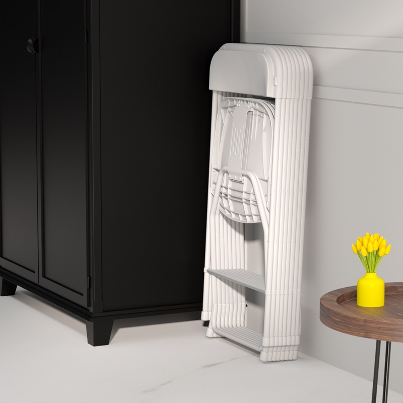 Silla plegable, portátil, respaldo ultraligero, silla de plástico, taburete simple, silla de entrenamiento, silla de oficina, silla de ocio de dormitorio para el hogar