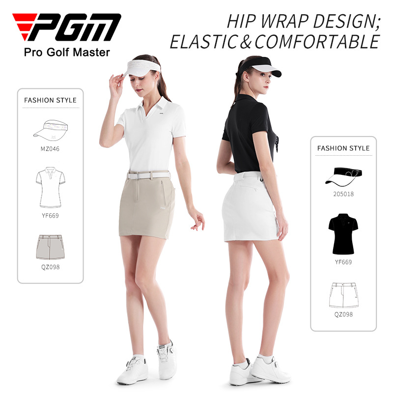 Váy golf nữ PGM mùa hè dáng ngắn ôm hông thể thao — QZ098 [váy ôm hông] màu xanh nước biển, QZ098 [váy ôm hông] kaki, QZ098 [váy ôm hông] màu đen, QZ098 [váy ôm hông] màu trắng