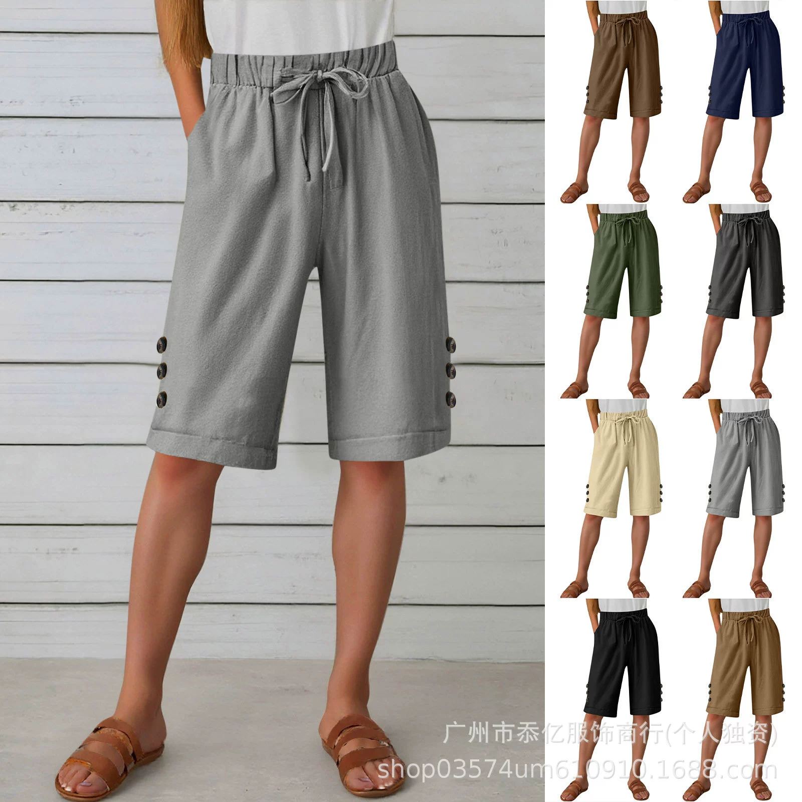 2025 Европейские и американские трансграничные брюки Amazon Independent Station, однотонные, смятые, с карманами и клапанами, эластичные повседневные брюки