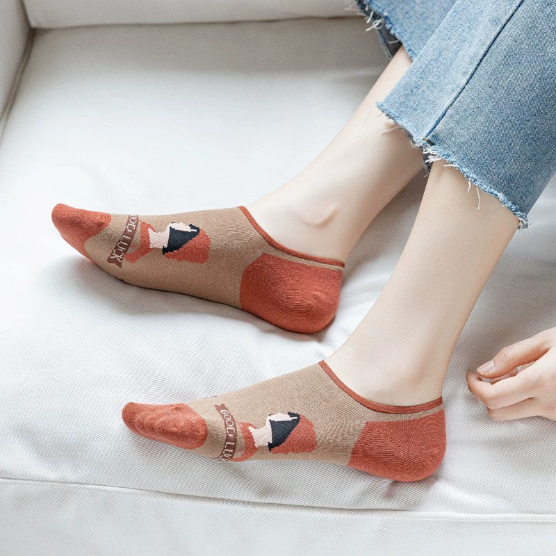 Tide, Japanese summer thin cartoon cute socks, thin cotton