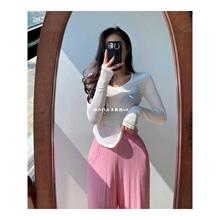 51STUDIO 韩国东大门代购 22春季低领修身圆角百搭打底衫上衣T恤