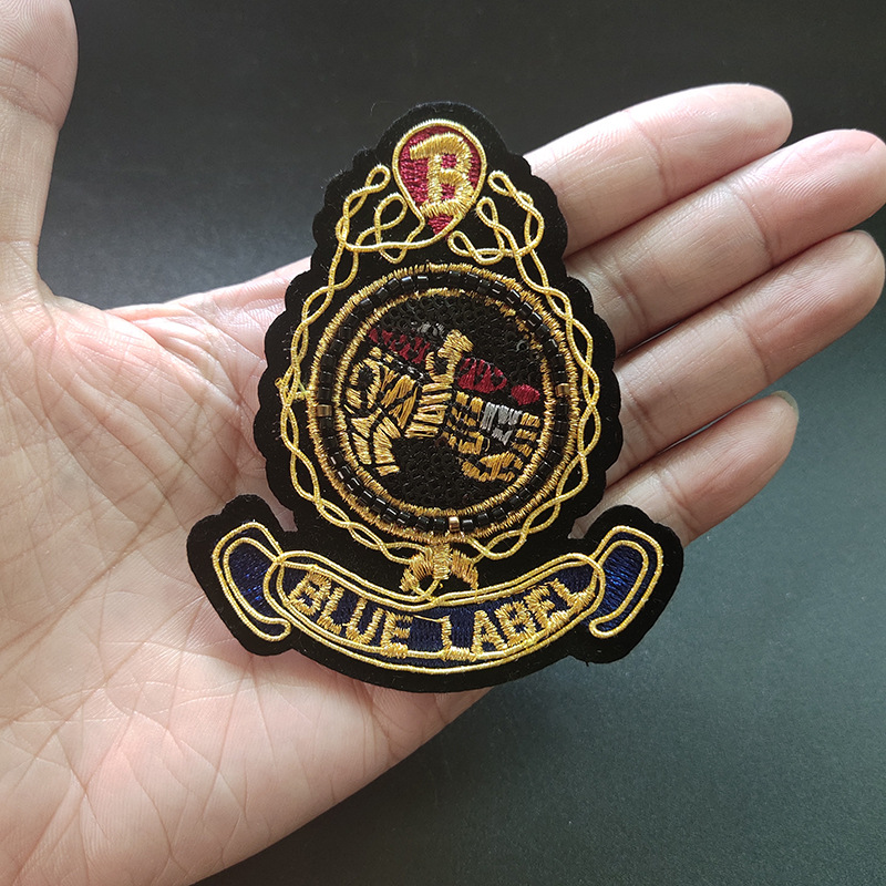 厂家现货批发量大价优电脑刺绣徽章服装辅料绣花标珠片仿真印度丝