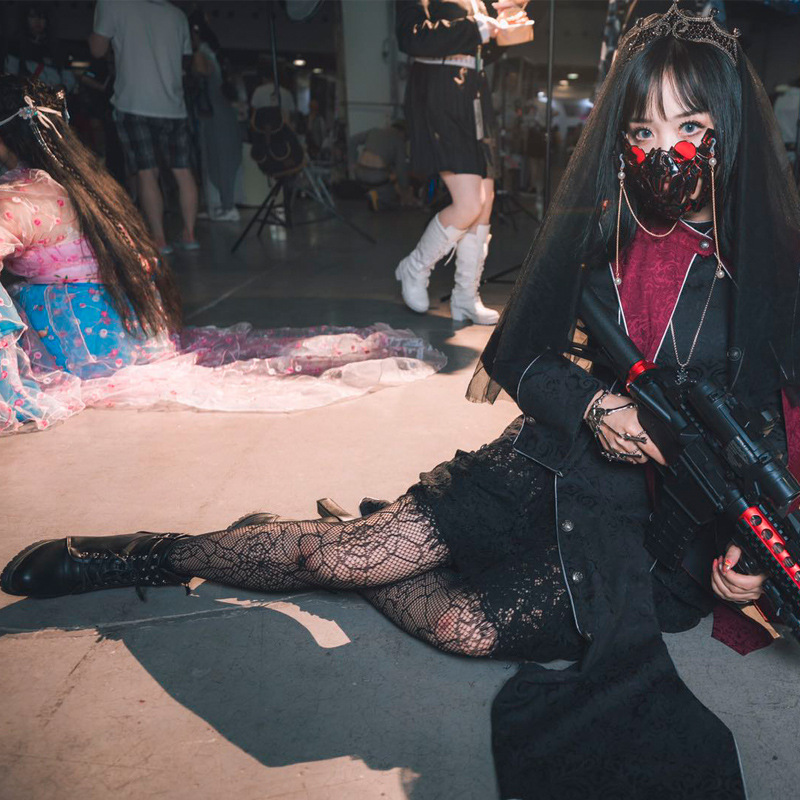 Tattoo lace hollow stockings women's base socks spider web small mesh pantyhose children's one-piece pants_voghion.com