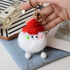 Gentle Rabbit Fuzzy Coal Ball Small Fairy Cute Plush Bag Decoration Dust Fairy Rabbit Fur Car Keychain Ornament