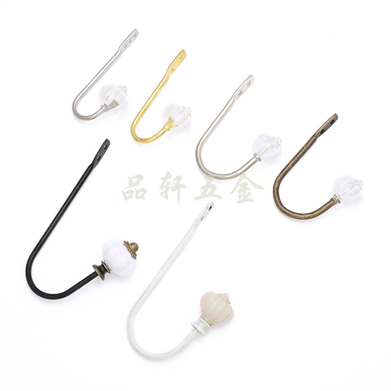 批发  工艺品五金挂钩门窗挂钩压克力头挂钩橱柜衣钩衣帽挂钩