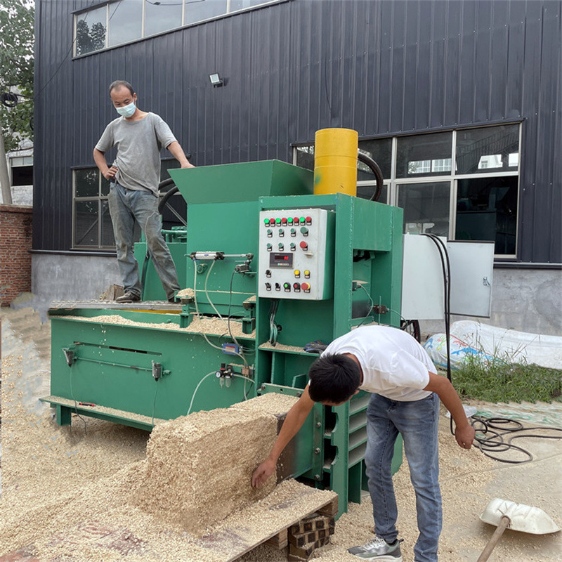 卧式稻草打包压块机 青贮打捆机 树皮锯末木屑打包机 高效升级