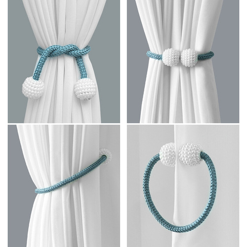 Curtain straps, no punching, magnetic curtain straps, creative rope decoration, live buckle loop hooks, magnet curtain buckles