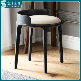 Modern Minimalist Simple Style Household Creative Bedroom Round Dressing Stool Restaurant Small Backrest Dining Chair Stool