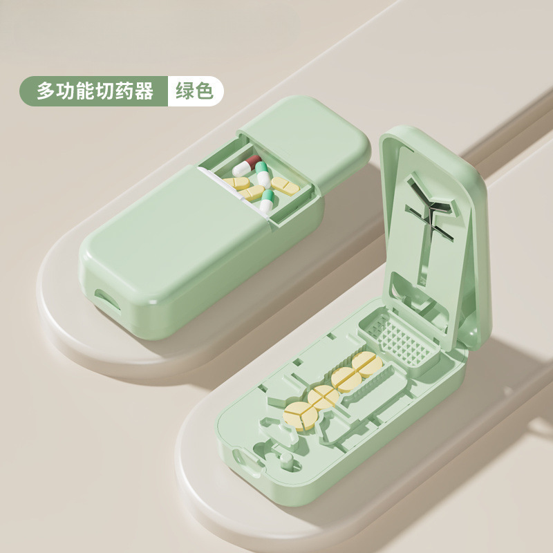 日本製薬剤カッター、薬剤ディバイダー、3/4薬カッター、1/2分割薬剤分割ツール、ポータブル薬剤研削ボックス|undefined