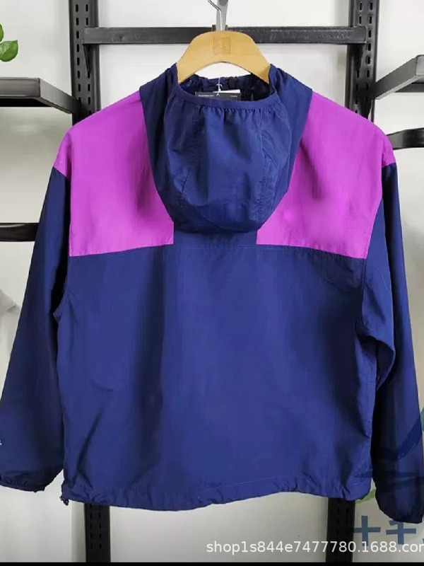 品牌拼接新款NFOA5JXOH60冲锋衣外套男女连帽风衣跨境外贸|undefined