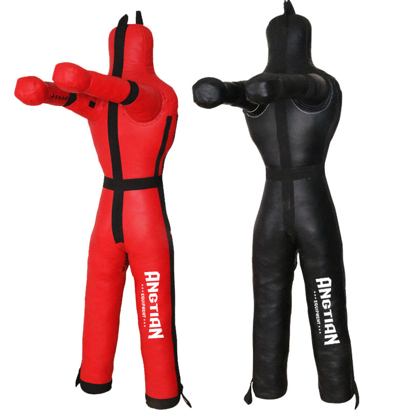 Angtian personalizado venta directa maniquí vertical maniquí de entrenamiento contra incendios maniquí MMA combinación de lucha libre muñeca Sanda muñeca arena