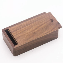 天然木材实木盒礼品盒U盘包装盒胡桃木盒蚯蚓盒徽章盒抽盖刻字