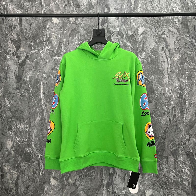 Chrome Heart Hoodie Crucifix Hoodie Cross-border Loose Men's and Women's Zipper Hoodie