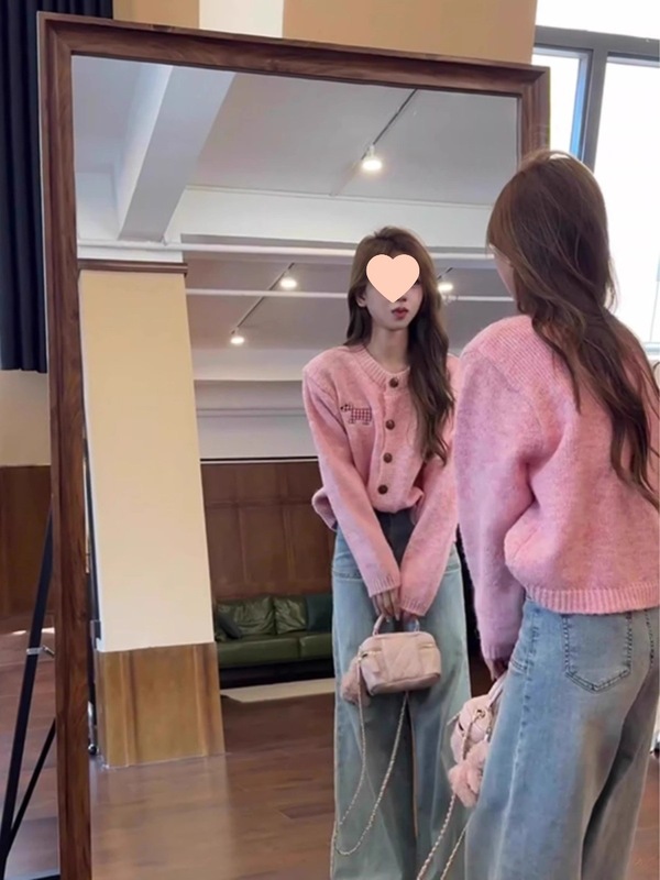 早秋装搭配一整套秋季穿搭套装韩系设计感减龄毛衣牛仔裤两件套女|undefined