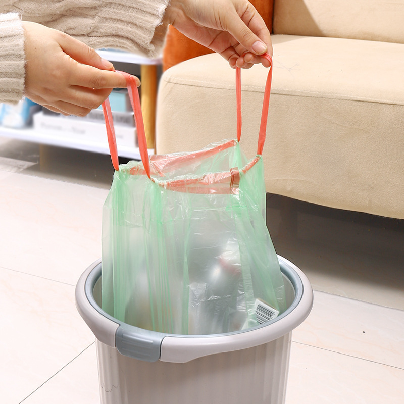 Automatic handheld disposable black big plastic garbage bag for home…