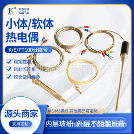 现货软小体热电偶铂电阻感温探头温度传感器螺钉偶 压簧偶 探针式