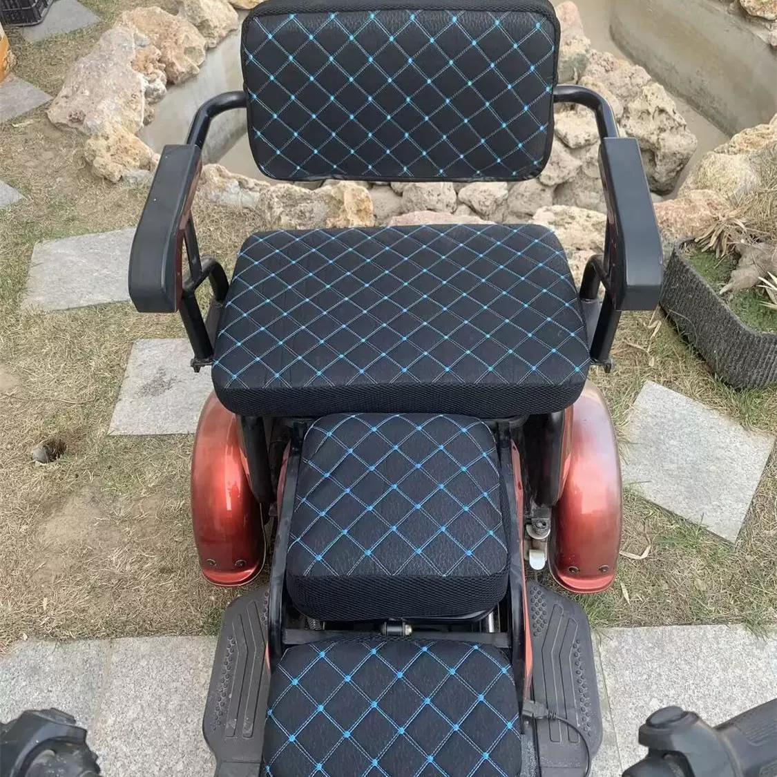 Электрический трехколесный чехол сиденья Aima Di Jinpeng Bird толстый