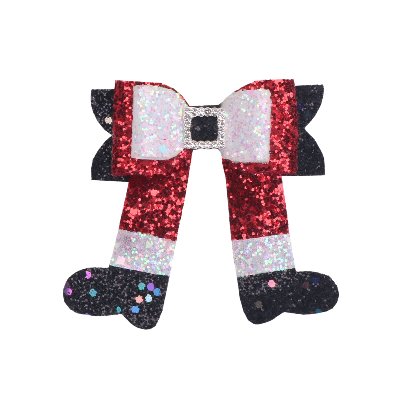 Navidad transfronteriza botas arco clip para el cabello Navidad niños adultos clip para el cabello de tela europea y americana