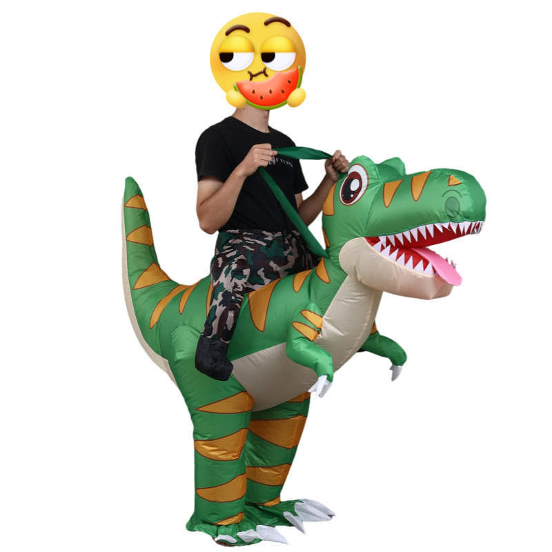 Transfronterizo extraño decoración verde Dinosaur Party ropa inflable para altura 160 - 190cm