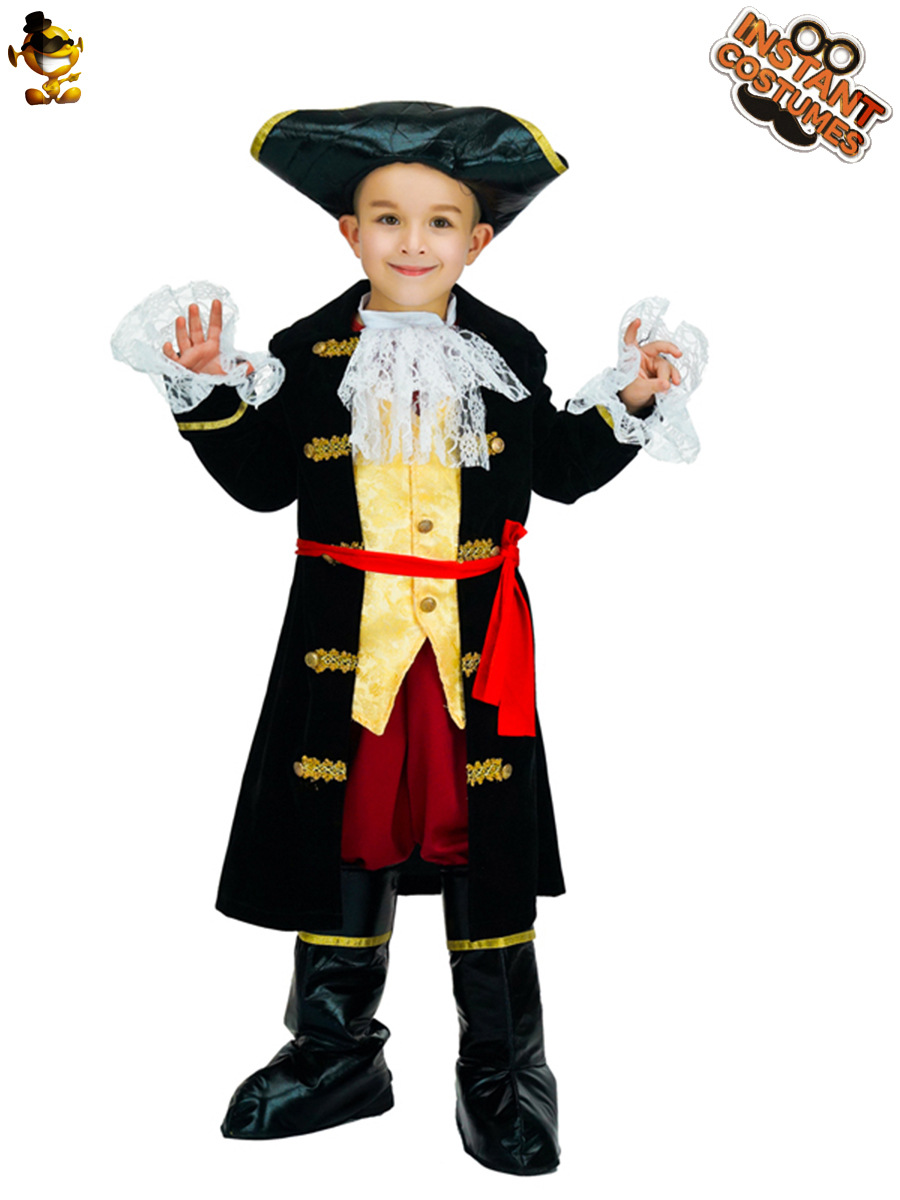 Halloween niños niño pirata traje de rendimiento etapa niño pirata capitán ropa de fiesta Cosplay