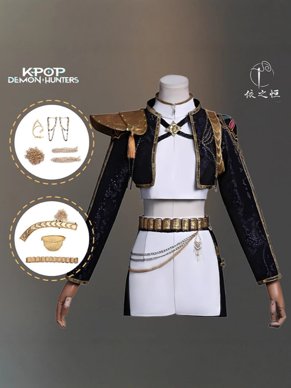 韩流女团K-POP猎魔女团cos服鲁米黑色款cosplay服装二次元|undefined