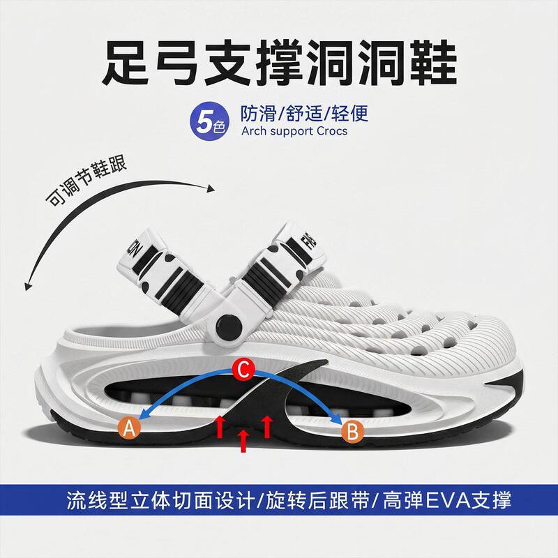 Patti's Clog Shoes for Men 2026 Summer New Model Arch Support Outdoor Sports Non-Slip Comfortable Sandals Patti's Clog Shoes for Men 2026 Summer New Model Arch Support Outdoor Sports Non-Slip Comfortable Sandals