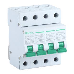 Memscb Surge Protector with Front Protection Switch, Lightning Protection with Trip Switch, 4P Surge Protection for New Energy Applications