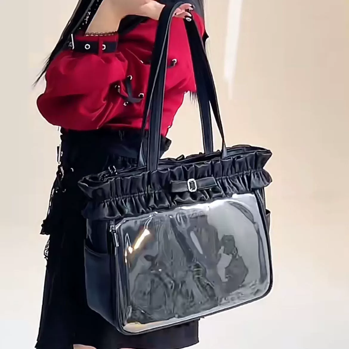 Extra large capacious cute one-shoulder bag to go out