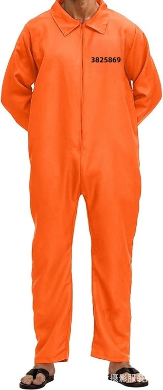 ハロウィン cos 囚人コスチューム囚人服刑務所制服囚人スーツオレンジワンピース囚人服|undefined