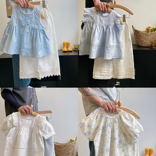 Fashion Little Fish Big Brand Summer Girls' Outfits Skirt Pants High-End Brand Children's Clothing Clearance Wholesale
