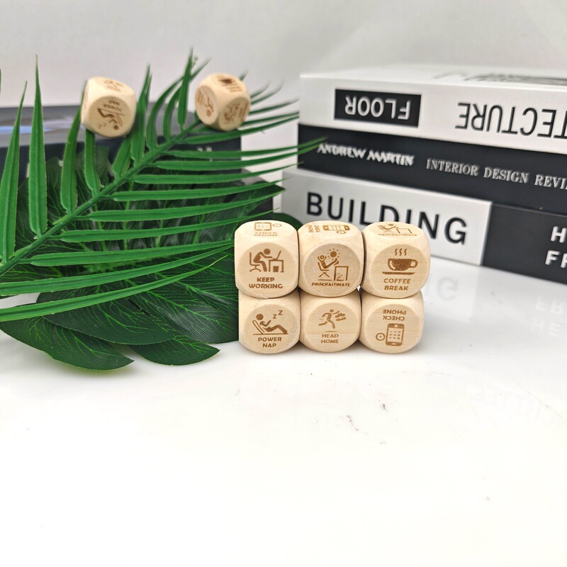 跨境现货圣诞创意礼物情人节约会木骰子美食决策电影运动瑜伽骰子|undefined