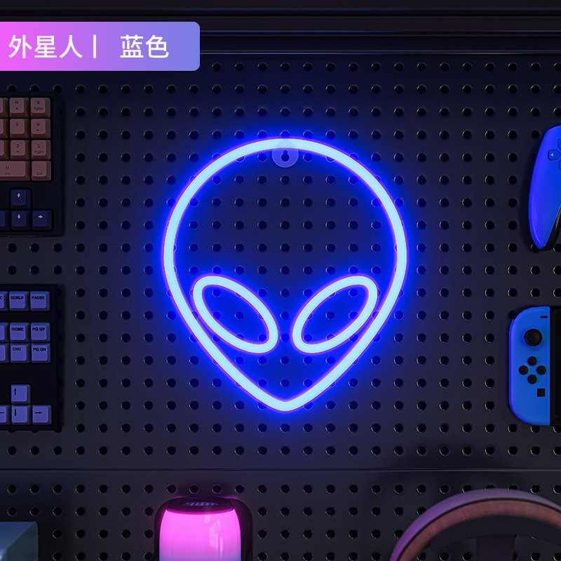 Hole Hole Panel atmósfera lámpara decoración de la sala de deportes LED neón red red modelado pared diseño creativo accesorios de gancho