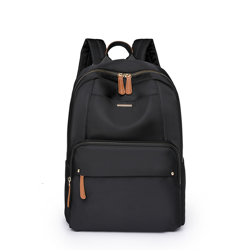 2024 nueva mochila casual para mujer de nailon, color sólido simple, mochila para computadora de gran capacidad, mochila de viaje ligera