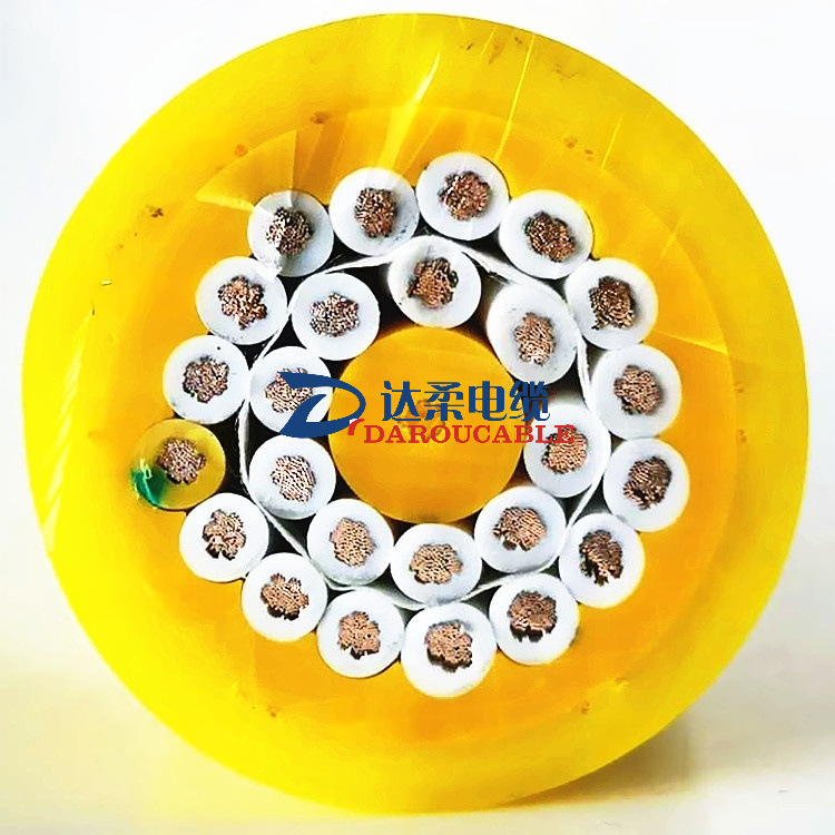 龙门吊起重机卷筒电缆36*2.5mm聚氨酯双护套多芯拖拽移动控制电缆