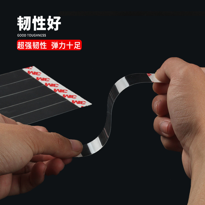 商超货架PVC透明双头粘条过道广告展示牌 促销商品价格牌跳跳卡片