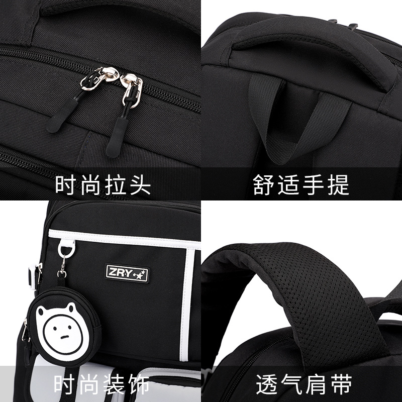 Mochila transfronteriza de peces naturales, mochila de moda de gran capacidad para estudiantes de secundaria, mochila casualizada coreana.