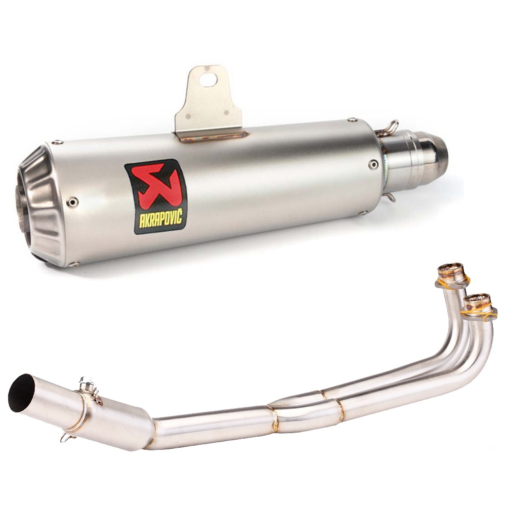 Motorcycle Modified Exhaust Pipe Stainless Steel Front Section Scorpio Exhaust Pipe Full Section Suitable for Guangyang Kymco Ak550