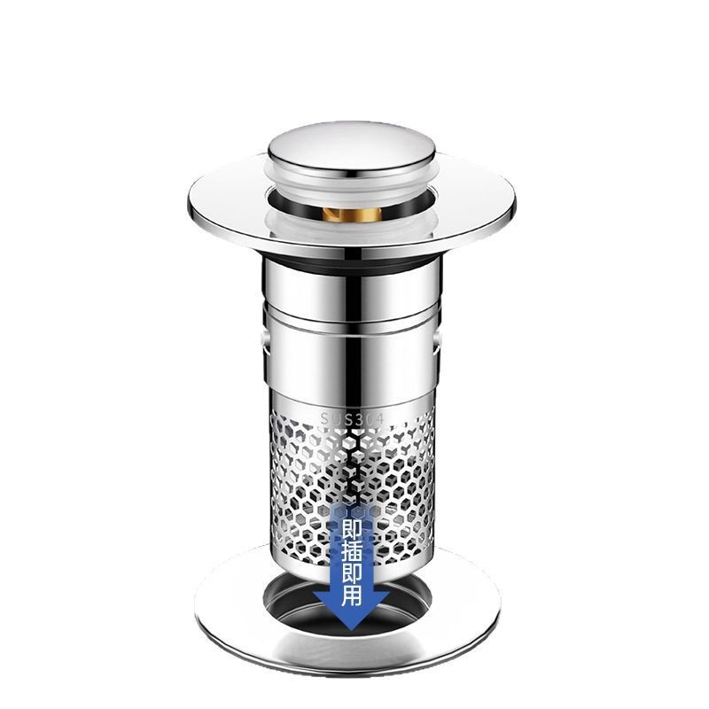 洗面器 洗面器漏れ栓 洗面器バウンスコア プッシュ式付属品 防臭フィルター 汎用排水フィルター|undefined
