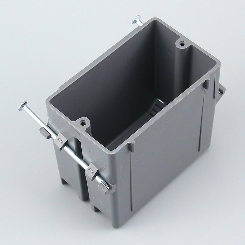 Caja de conexiones de una sola unidad, certificada por UL de América del Norte, estilo americano, caja eléctrica para interruptores y enchufes estándar americano, forma rectangular. image 3