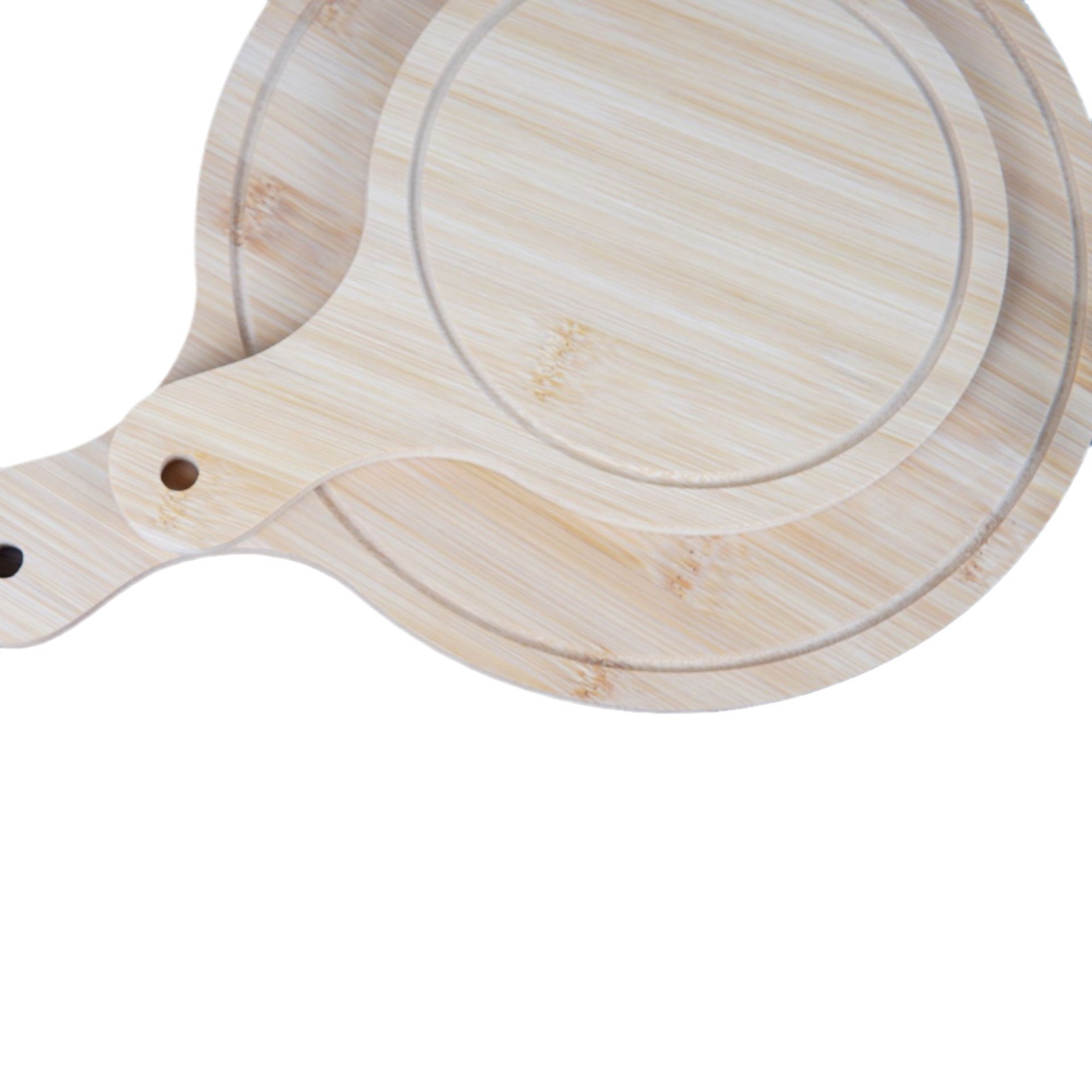 Bandeja de comedor de madera maciza multifuncional Bandeja de mano de madera simple para el hogar Bandeja de pizza de bistec de madera redonda