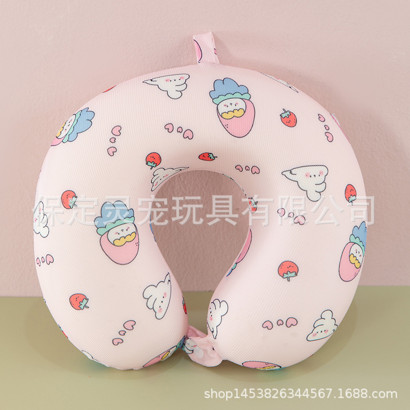 Almohada en forma de U de algodón con memoria de color sólido Almohada redonda para el cuello de viaje Almohada en forma de U de algodón con memoria cabeza con logotipo impreso al por mayor image 23