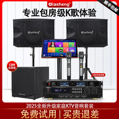QIASHENG ホーム KTV オーディオセットカラオケホームカラオケアンプスピーカーシアターカラオケマシンコンプリートセット